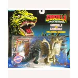   Godzilla Vs Ghidorah Collectible Figures with Bonus Trading Card Toys