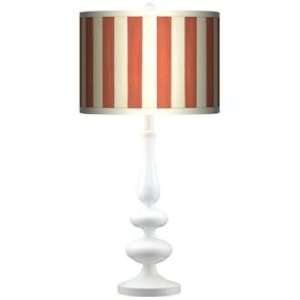  Seaside Stripe Red Giclee Paley White Table Lamp