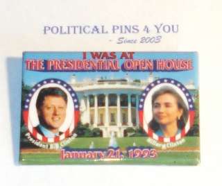 Campaign Pin Pinback Political Button BILL CLINTON 1993  