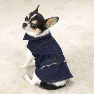  Dog Pet Puppy Denim Dress Xsmall Heart Studded Pet 