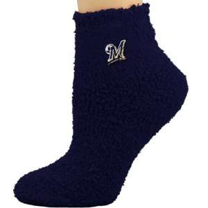 Milwaukee Brewers Ladies Navy Blue Sleepsoft Ankle Socks 