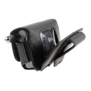   Premium Horizontal Leather Pouch with Caller ID Flip for Slim Phones