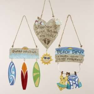 Club Pack of 12 Nautical Cape Cod Beach Plaque Christmas Pendant 