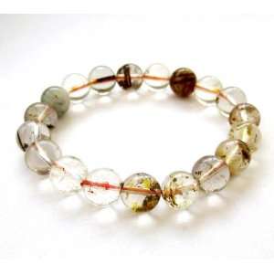   Hair Rutilated Crystal Quartz Beads Jewelry Bracelet Wrist Jewelry