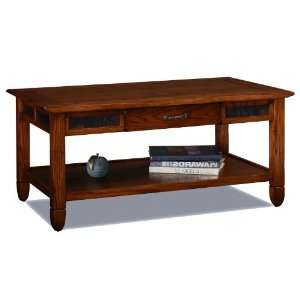  Leick Furniture Slatestone Coffee Table in Rustic Oak 