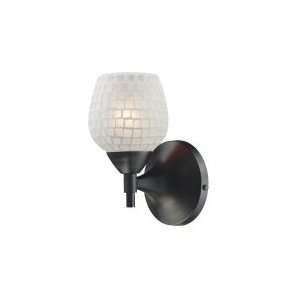  Celina 1 Light Sconce In Dark Rust With White Glass