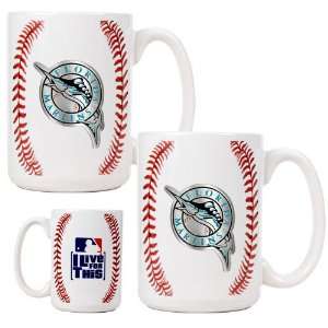  Florida Marlins MLB Ball Ceramic Coffee Mug Set Kitchen 