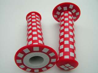 Old school BMX Checkerboard grips   RED & WHITE  