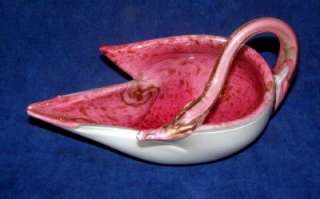 Fratelli Toso Murano Glass Starry Night Pink Swan Bowl  