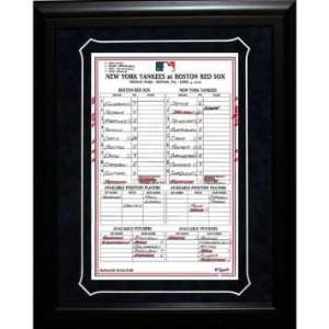 Boston Red Sox 2010 Opening Day Framed Replica Line Up Card   Sports 