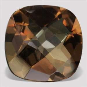   carat Top Clarity 10x10 mm Dark Chocolate Smoky Topaz Cushion Gemstone
