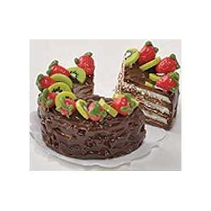   Fruit Topped Sliced Chocolate Cake sold at Miniatures Toys & Games