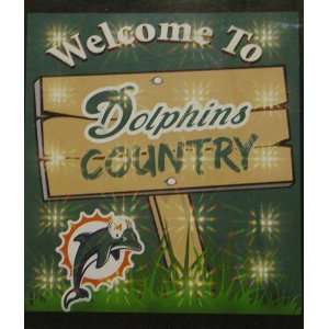  Miami Dolphins Light Up Sign 11x9.75 
