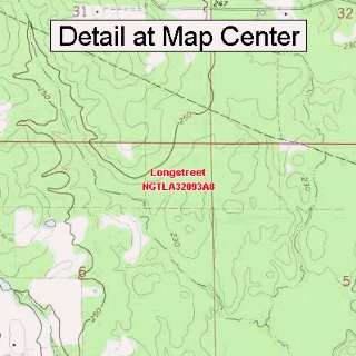  USGS Topographic Quadrangle Map   Longstreet, Louisiana 