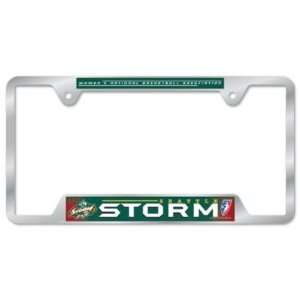   SEATTLE STORM OFFICIAL LOGO METAL LICENSE PLATE FRAME Sports