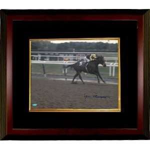  Jean Cruguet signed Belmont Stakes Horse Racing 16X20 
