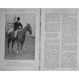   1910 Portrait Hon. James Tomkinson Horse Hunting Sport