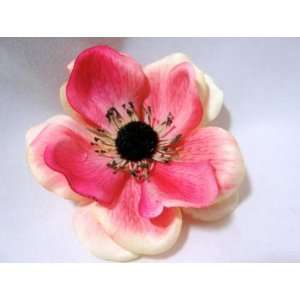  NEW Pink Anemone Hair Flower Clip, Limited. Beauty