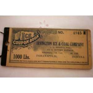   Indianapolis, Indiana, Ice Coupon Book    Collectible Coupon Booklet