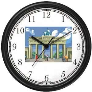 Brandenburg Gate   Berlin Germany   Famous Landmarks   Wall Clock by 