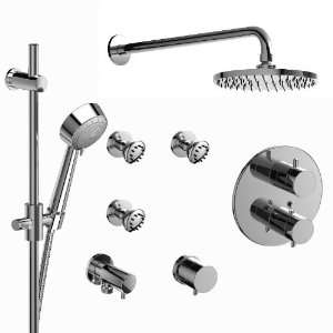  Riobel 1/2 Thermostatic System with Hand Shower Rail, 3 