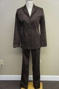 Banana Republic Brown Lined Long Sleeve Pant Suit Sz 10  