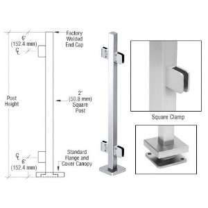  Stainless 36 Steel Square Glass Clamp 180 Degree Center Square Post 