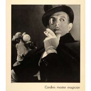 1935 Cardini Master Magician Magic Act Portrait Print 