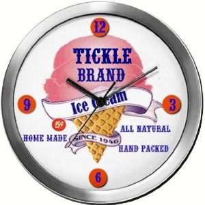  TICKLE 14 Inch Ice Cream Metal Clock Quartz Movement 