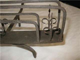 Very early and hard to find blacksmith wrought iron hearthside toaster 