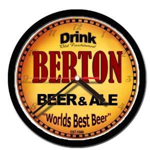  BERTON beer and ale cerveza wall clock 