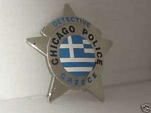 Obsolete Chicago Police Detective Greece Badge  