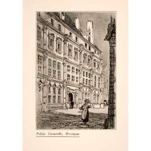  1929 Print Blanche McManus Palais Granvelle Besancon 