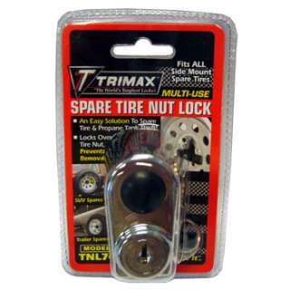 Trimax Multi Use Spare Tire Lock Side Mount Trailer Boat SUV Spare 