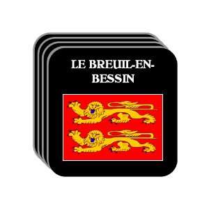   LE BREUIL EN BESSIN Set of 4 Mini Mousepad Coasters 
