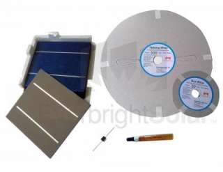 1KW Grade A Multi 6x6 Solar Cells DIY Solar Panel Kit w/Wire Flux 