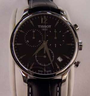 Tissot Swiss Watch Tradition Chronograph Black Leather  