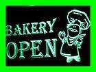 i175 b OPEN Bakery Shop Bread Display Neon Light Signs  
