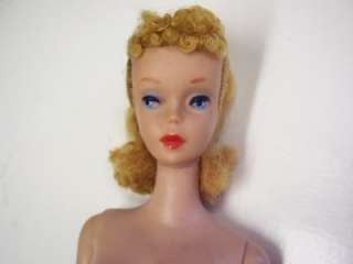   1958 Ponytail Barbie Doll #4 ~Solid Body~Orig Makeup~Ex Cond  