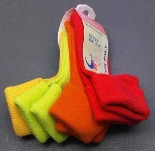 Pairs Baby Girls Roll Top Socks UK Made Mixed Colours Pack 1 0 2.5 