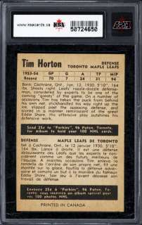 1954 55 Parkhurst #31 Tim Horton KSA 8  