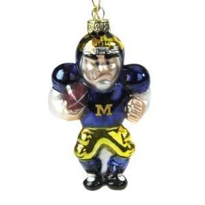  Michigan Wolverines NCAA Glass Player Ornament (4 