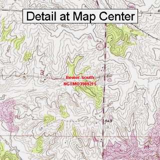 USGS Topographic Quadrangle Map   Bevier South, Missouri (Folded 