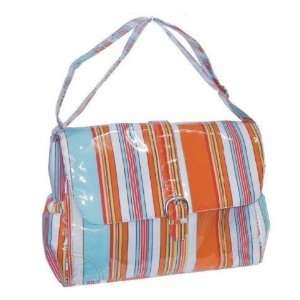  Orange Stripe Flap Diaper Bag From Kalencom Baby