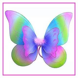  Fairy Princess Butterfly Costume Dress up Wings w/ Pink, Purple 