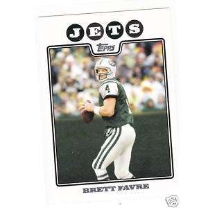 2008 Topps Brett Favre #34 New York Jets Uniform Variation  Football 