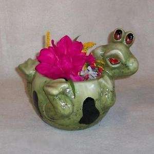  Ticklish Frog Ceramic Planter Container Patio, Lawn 