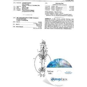  NEW Patent CD for ARC TUBE MOUNTING WITHIN VITREOUS OUTER 