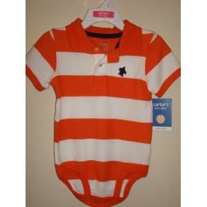    Carters Stripe Polo Style 1 Piece Bodysuit (12 Months) Baby