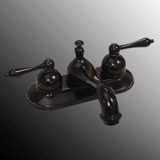 Oil Rubbed Bronze 4 Bathroom Sink Faucet Pop up Drain  